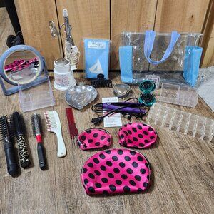 hair/makeup accessories curling/flat iron/magnifying mirror etc.